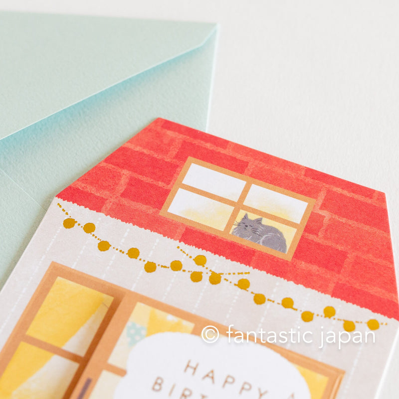 Greeting card with window -starry sky- / for you card