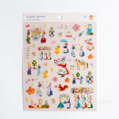 PET clear sticker -rabbits garden- by aiko fukawa / cozyca product