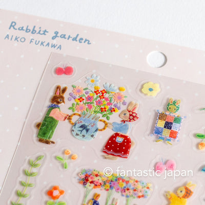 PET clear sticker -rabbits garden- by aiko fukawa / cozyca product