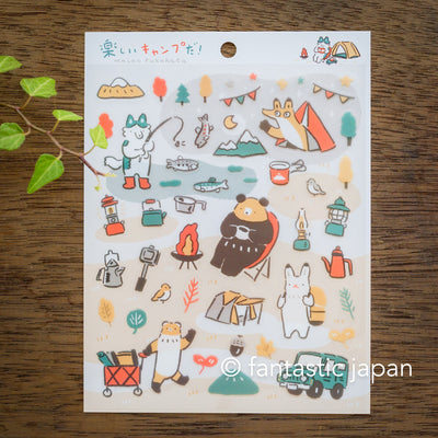 PET clear sticker -enjoying camping- by masao takahata / cozyca product