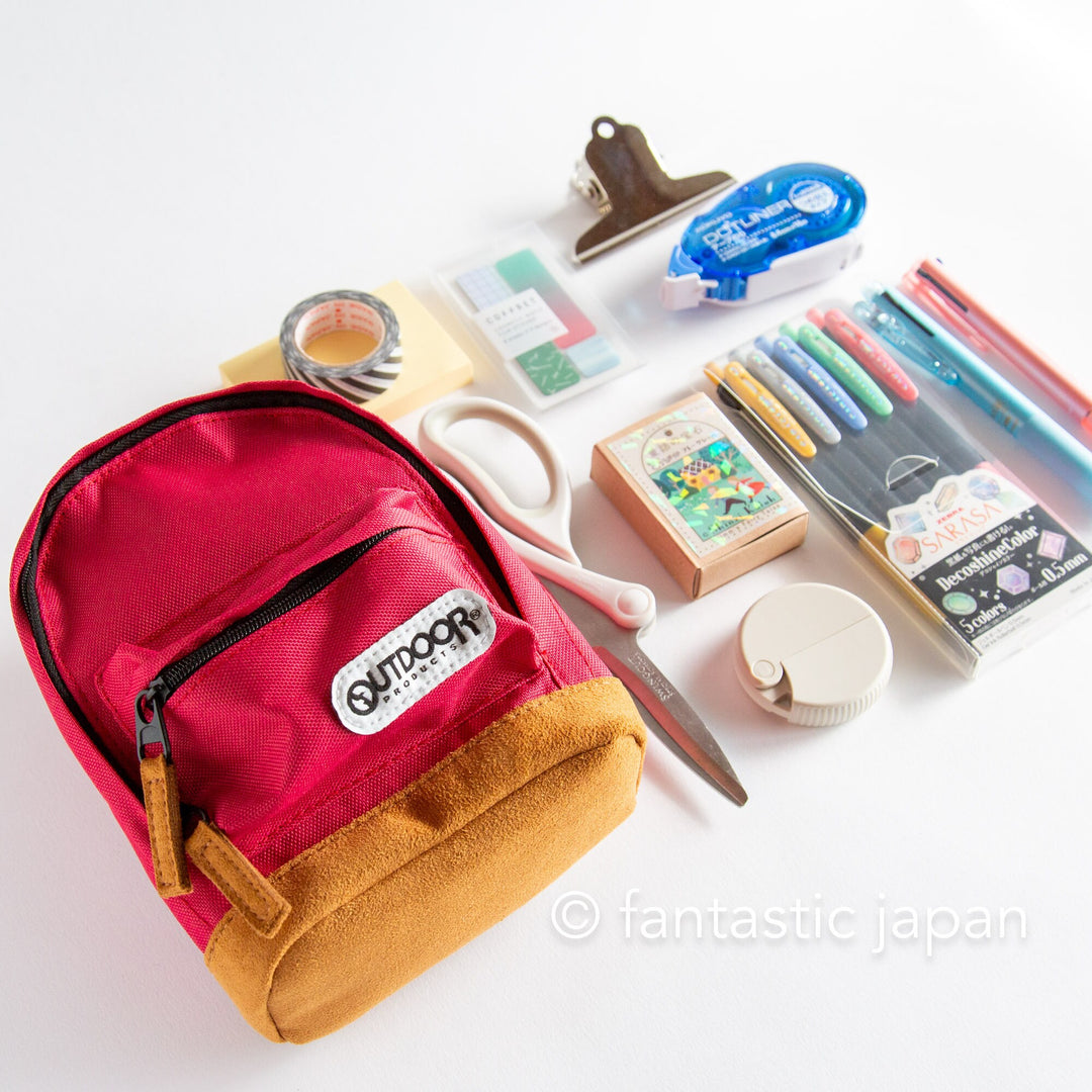 backpack pencil case mini OUTDOOR PRODUCTS / backpack bottom suede pen case -green- – Fantastic Japan