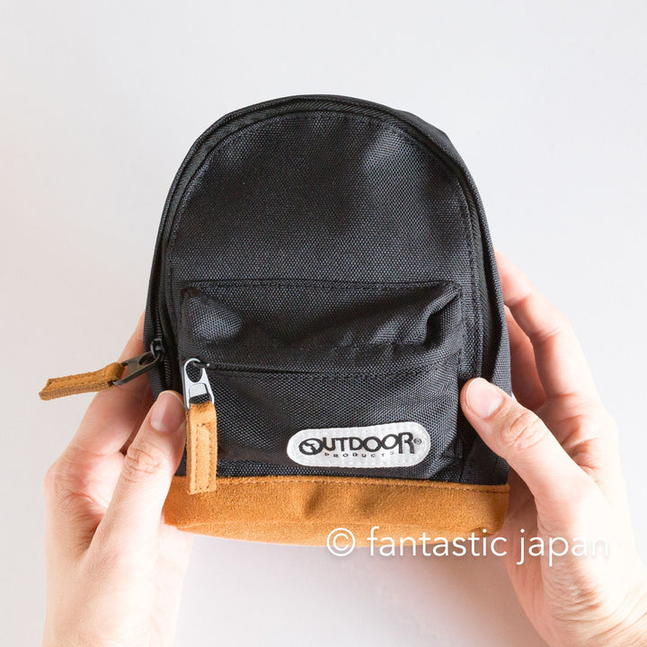 backpack pencil case mini OUTDOOR PRODUCTS / backpack bottom suede pen case -black- – Fantastic Japan