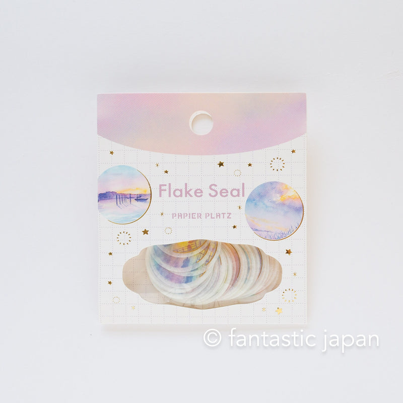 Washi flake stickers -Dusk in the circle- designed by Awa