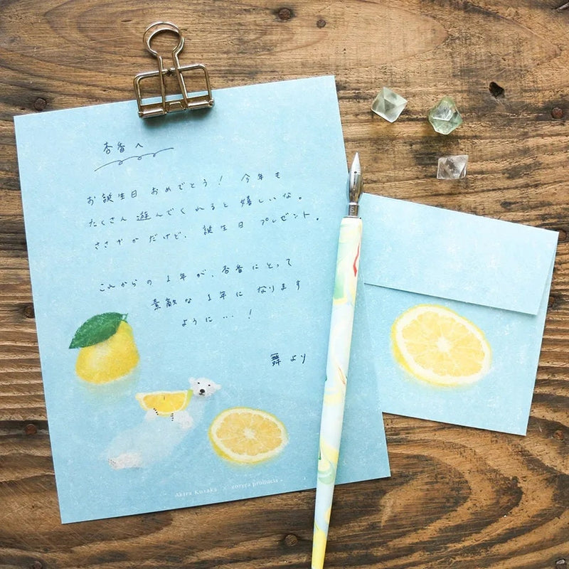 Japanese Letter Set -Long-awaited lemonade- by Akira Kusaka / cozyca products