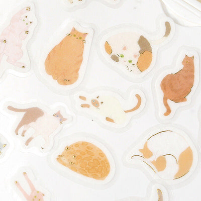 Washi flake stickers / die-cut sticker -cats cats cats-