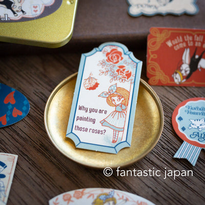 Flake stickers in a small tin box / Alice's Adventures in Wonderland -Fantasy Forever Alice- by Shinzi Katoh