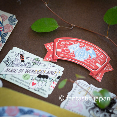 Flake stickers in a small tin box / Alice's Adventures in Wonderland -Usagi Alice- by Shinzi Katoh