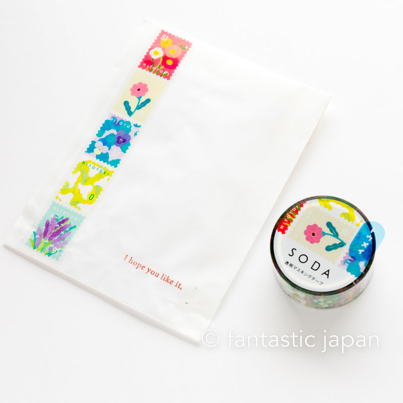 Clear tape -SODA "flower postage stamp"-